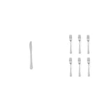 Pachet Set 6 cuțite masă inox + Set 6 furculițe inox