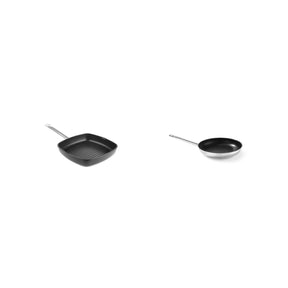 Tigaie grill Titanium (28cm) + Tigaie inox anti-aderentă