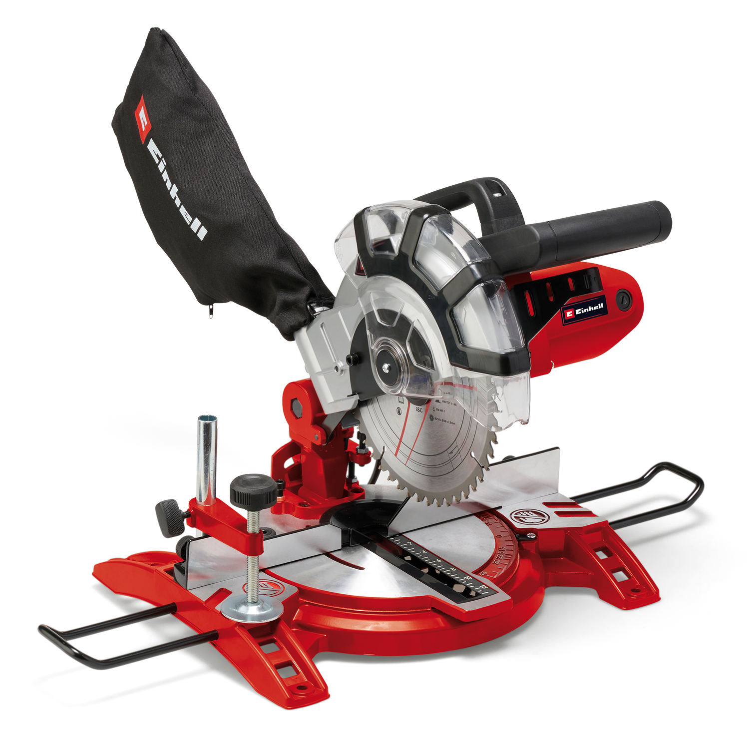 Einhell TC-MS 2112 kereszt- és gérvágó fűrész, max. 1600 W, 5000 fordulat/perc, kiváló minőségű keményfém fűrészlap, forgólap 45°-os szögállítással balra/jobbra