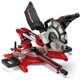 Fierastrau cu dubla tractiune, pentru taiere transversala si in unghi Einhell TC-SM 2131/2, max. 1.800 W, 4.900 rpm, functie de tractiune integrata, opritor piesa de lucru, dispozitiv de prindere, lama de Fierastrau cu varf de carbura, laser