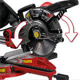 Fierastrau cu dubla tractiune, pentru taiere transversala si in unghi Einhell TC-SM 2131/2, max. 1.800 W, 4.900 rpm, functie de tractiune integrata, opritor piesa de lucru, dispozitiv de prindere, lama de Fierastrau cu varf de carbura, laser