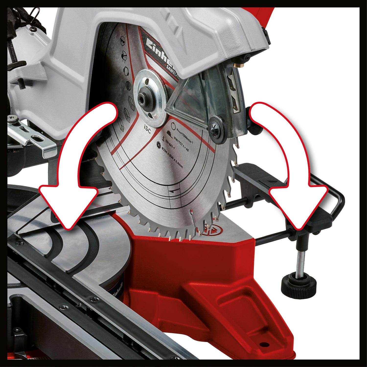 Fierastrau circular Einhell TE-SM 10 L Dual, 2100 W, lama de Fierastrau Ø 254 mm, latime de taiere 305 mm, adancime de taiere 85 mm, laser cu linie de taiere, inclinare a capului Fierastraului pe ambele parti