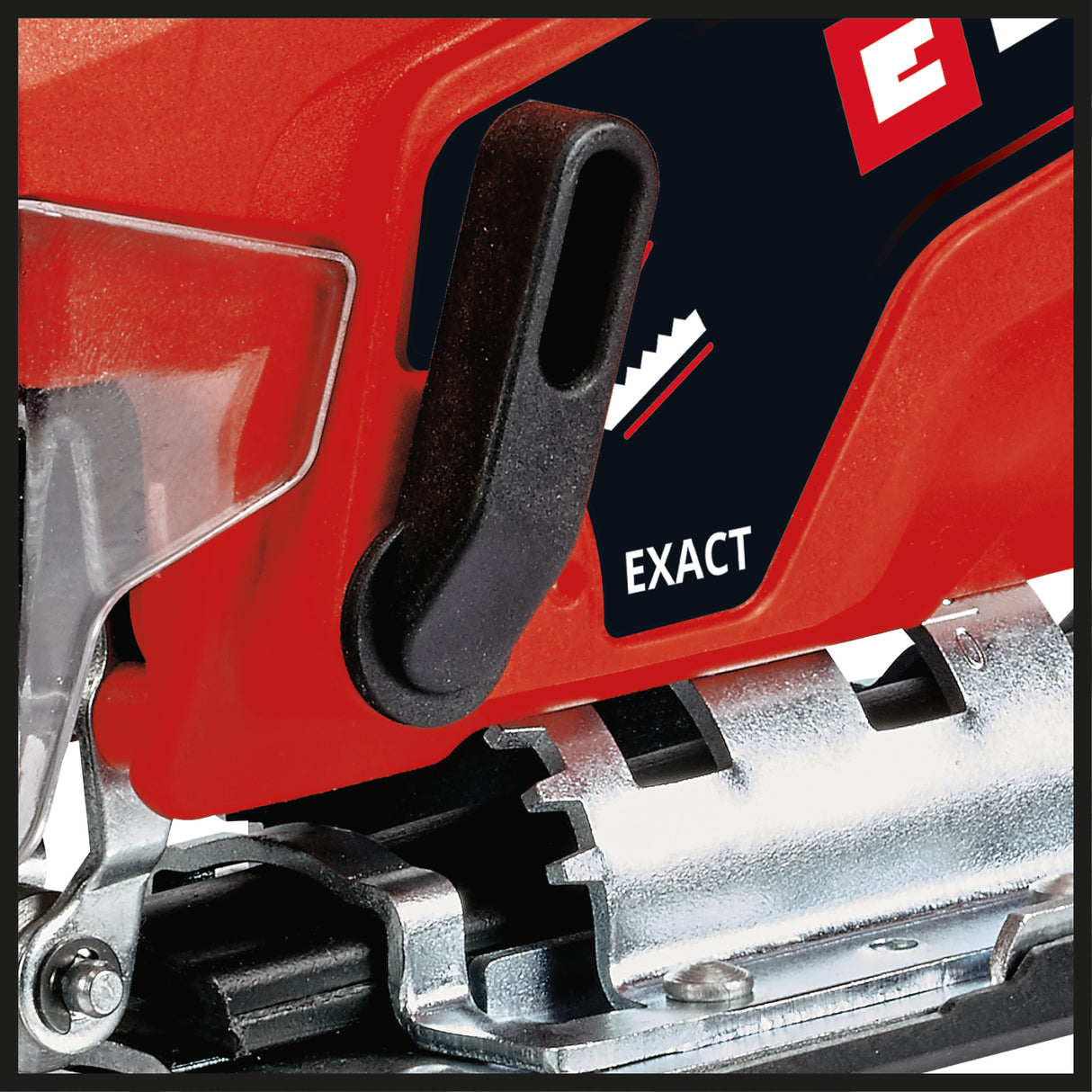 Einhell TC-JS 18 Li Power X-Change akkus szúrófűrész, Li-ion, 18V, löketmagasság 20 mm, ferde vágások maximum 45°-ban, inga funkció, szerszám nélküli fűrészlap-tartó, fűrészlappal együtt, akkumulátor és töltő nélkül