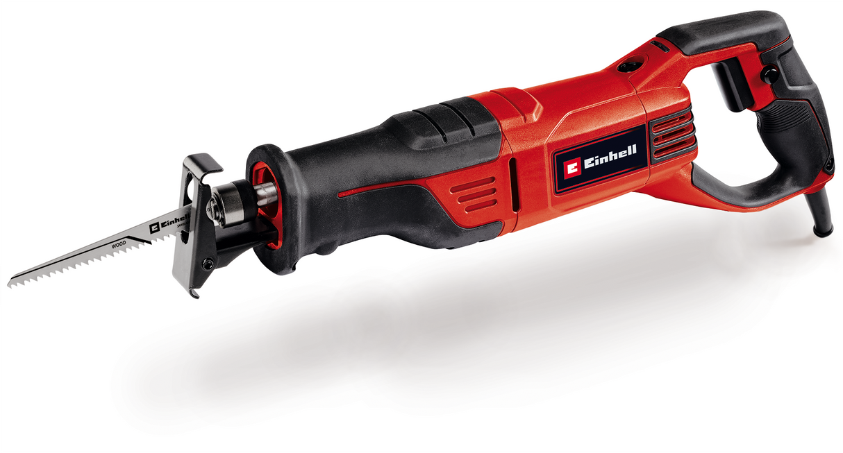 Einhell TE-AP 750 E univerzális kardfűrész, 750 W, elektronikus vágási sebességszabályozás, szerszám nélküli állítható talp, szerszám nélküli pengecsere, nagy puha markolat, fa fűrészlappal együtt
