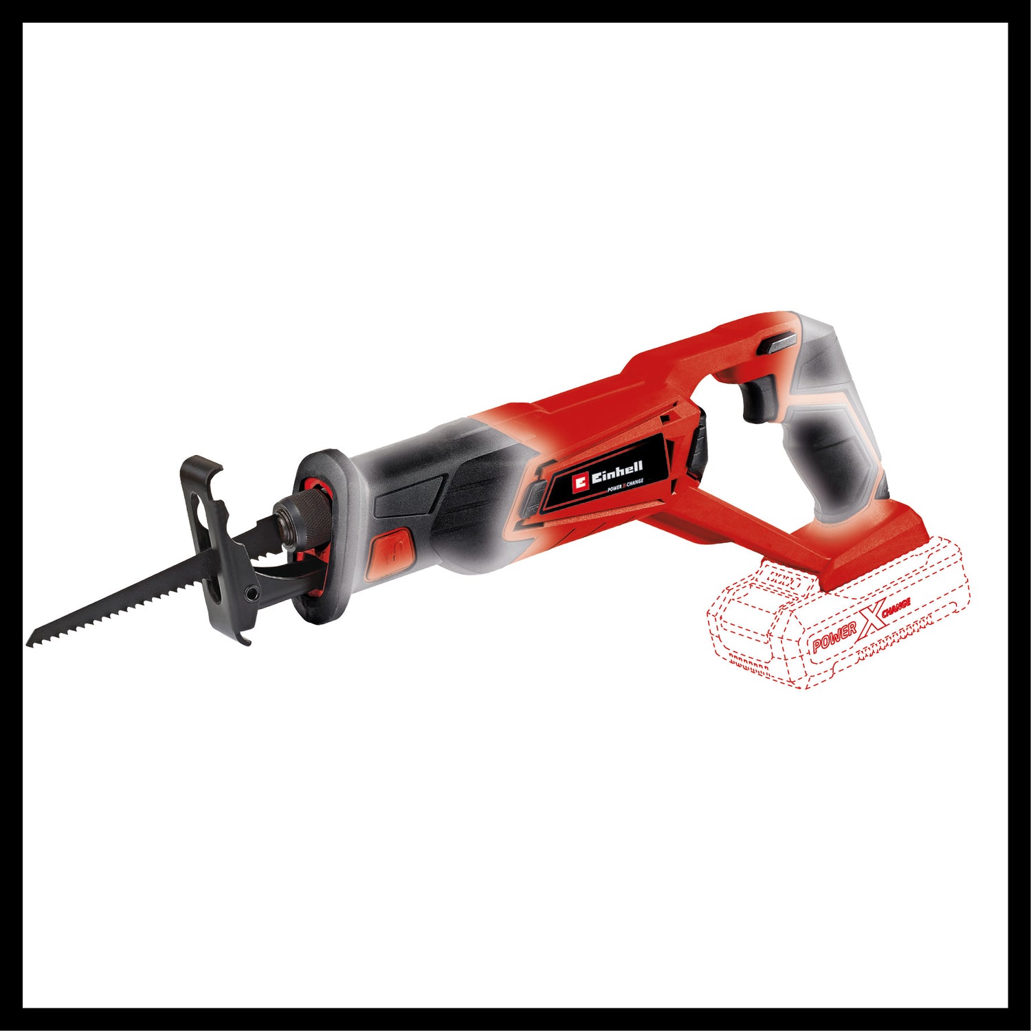 Fierastrau universal tip sabie pe acumulator Einhell TE-AP 18/22 Li-Solo, pachet de baterii de 18 V, max. 2.600 1/min, diametru maxim de taiere 100 mm, furnizat fara acumulator si incarcator