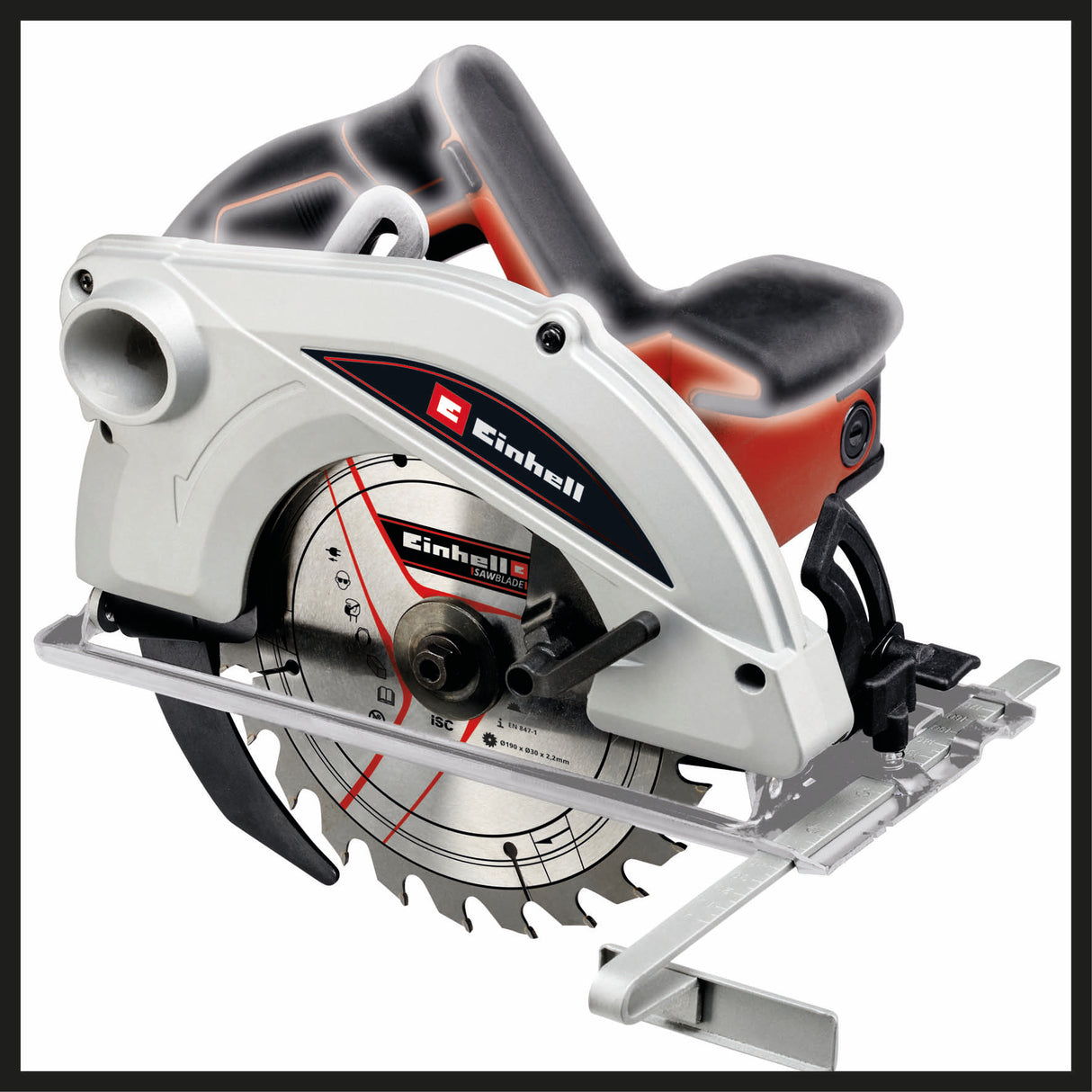 Einhell TC-CS 1410 kézi körfűrész, 1410 W, szerszám nélküli állítás, hasítókés, 190x30 mm Ø keményfém fűrészlappal, Einhell vezetősínnel kompatibilis