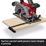 Fierastrau circular de mana pe acumulator Einhell TE-CS 18/150-2 Li - Solo Power X-Change,18 V, disc Ø 150 mm, adancime taiere 49 mm, reglare fara scule, LED, fara baterie - imagine 9