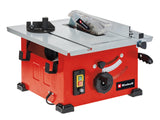Einhell TC-TS 210 asztali körfűrész max. 1200 W, túlterhelés elleni védelem, párhuzamos ütköző szorítóval, szögütköző +/- 60°, fűrészlap magasságállítás + 45°-ig dönthető