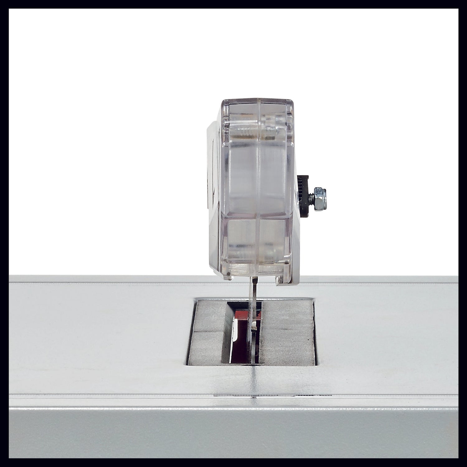 Einhell TC-TS 210 asztali körfűrész max. 1200 W, túlterhelés elleni védelem, párhuzamos ütköző szorítóval, szögütköző +/- 60°, fűrészlap magasságállítás + 45°-ig dönthető