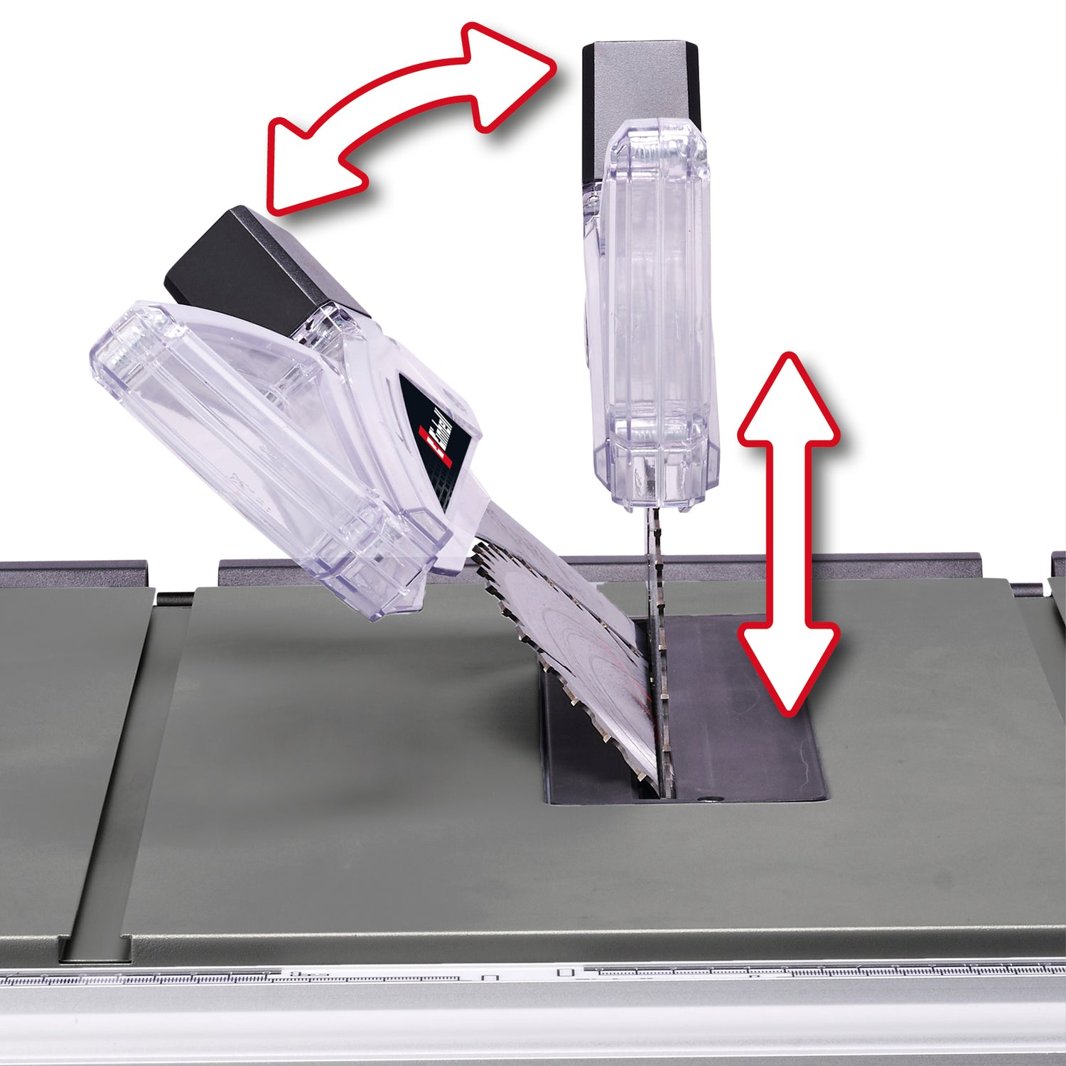 Fierastrau circular de masa Einhell TC-TS 2225 U, 2200 W, inaltime de taiere 80 mm, lama de ferastrau Ø 254 mm, extensie masa, opritor unghiular, opritor paralel, tija de impingere, cadru de baza