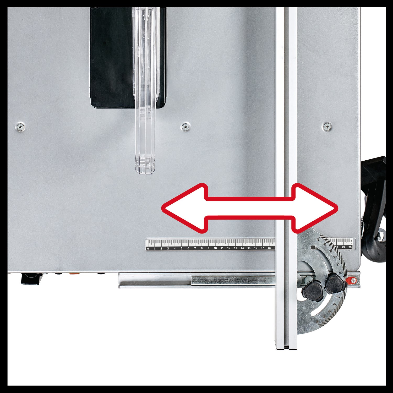 Einhell TC-TS 315 U 2000 W asztali körfűrész, 85 mm vágási magasság, 315 mm fűrészlap átmérő, asztalhosszabbító, szögütköző, tolórúd, fűrészlap-cserélő szerszám