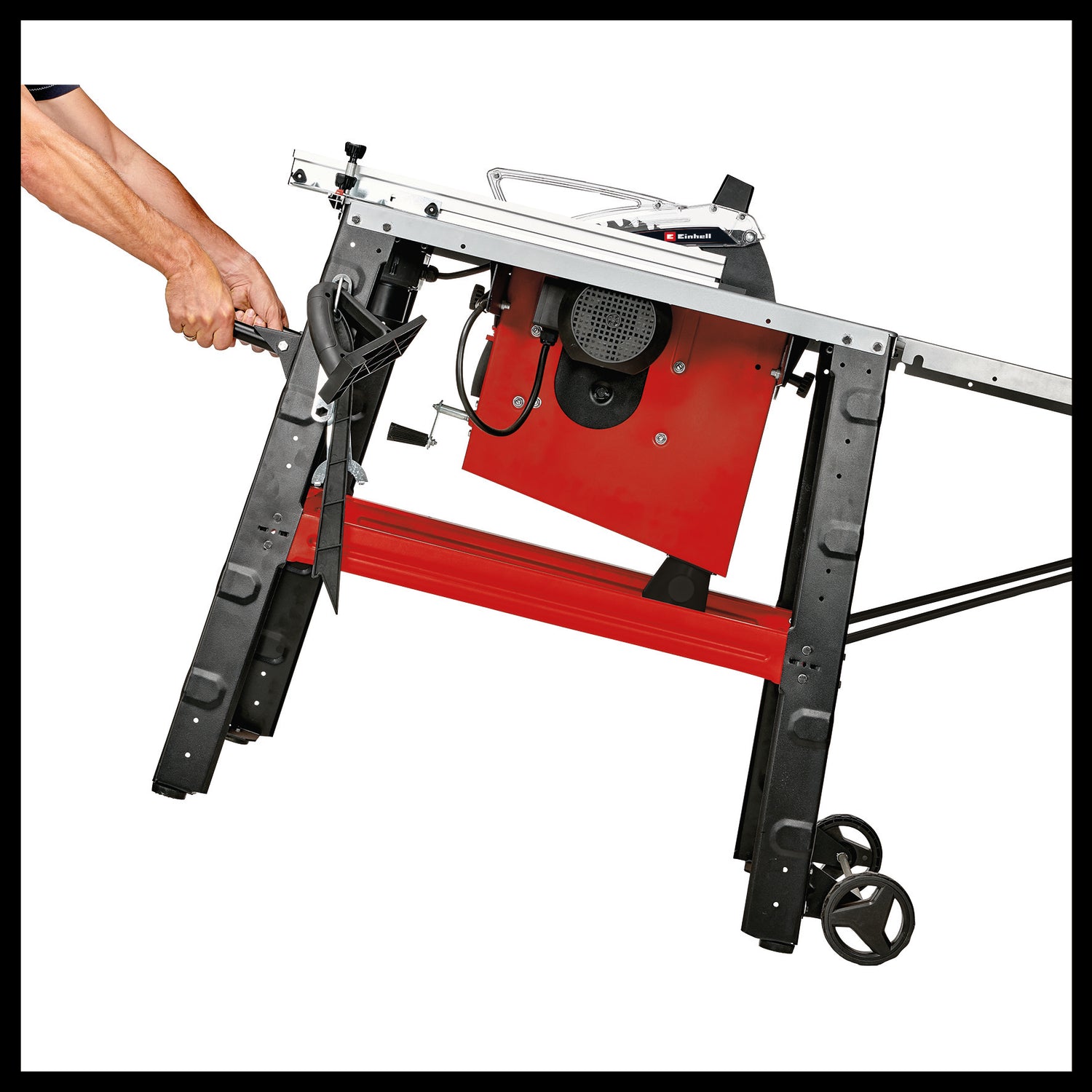 Einhell TC-TS 315 U 2000 W asztali körfűrész, 85 mm vágási magasság, 315 mm fűrészlap átmérő, asztalhosszabbító, szögütköző, tolórúd, fűrészlap-cserélő szerszám