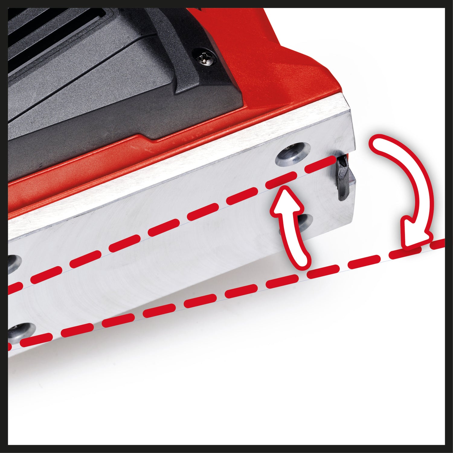 Rindea Einhell TE-PL 920, 920 wati, adancime de taiere de pana la 3,5 mm, ax cu lama mare, sabot de parcare automat, include ghidaj longitudinal, adaptor de aspirare si 2 lame reversibile TCT