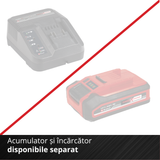Freza electrica pe acumulator Einhell Professional TP-RO 18 Li BL-Solo Power X-Change (18 V, Li-ion, inaltime cursa 35 mm, motor fara perii, inclusiv ghidaj longitudinal, fara acumulator si fara incarcator