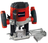 Einhell TC-RO 1155 E felsőmarógép, 1100 W, Ø 6 és 8 mm, fordulatszám-szabályozás, párhuzamos ütköző, porelszívó adapter, tartozékokkal együtt