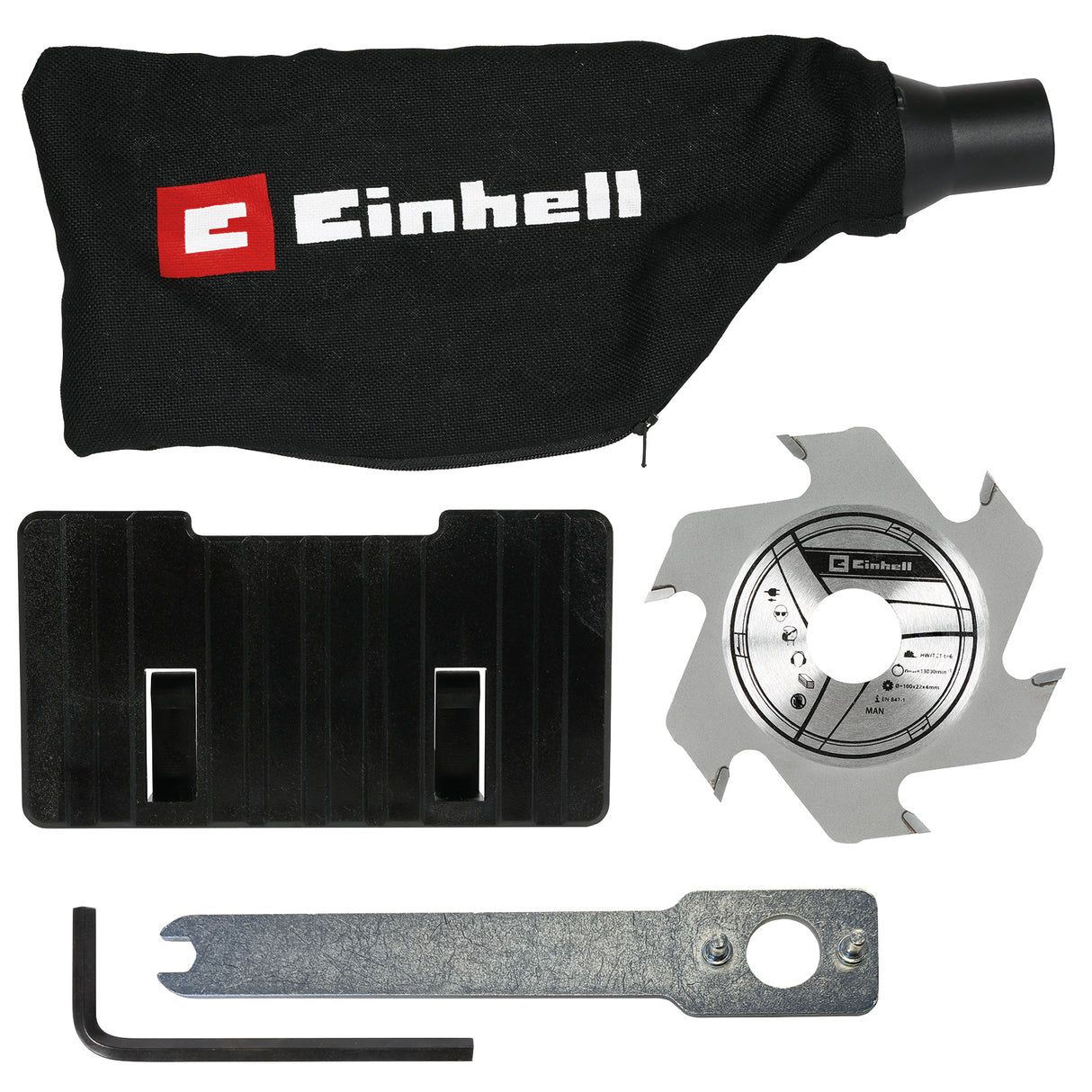 Masina de frezat pentru dibluri din lemn/biscuitorpe acumulator Einhell TE-BJ 18 Li-Solo Power X-Change (18 V, Li-ion, reglare infinita a unghiului/inaltimii, reglare a adancimii in 6 trepte, fara acumulator sau incarcator