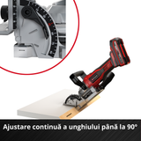 Masina de frezat pentru dibluri din lemn/biscuitorpe acumulator Einhell TE-BJ 18 Li-Solo Power X-Change (18 V, Li-ion, reglare infinita a unghiului/inaltimii, reglare a adancimii in 6 trepte, fara acumulator sau incarcator