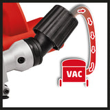 Einhell TC-MA 1300 falcsiszoló, 1320 W, üresjárati fordulatszám 9000 ford/perc, maximális horonyszélesség 26 mm, maximális horonymélység 30 mm, tengelyreteszelés, 2 db 125 mm átmérőjű vágókoronggal