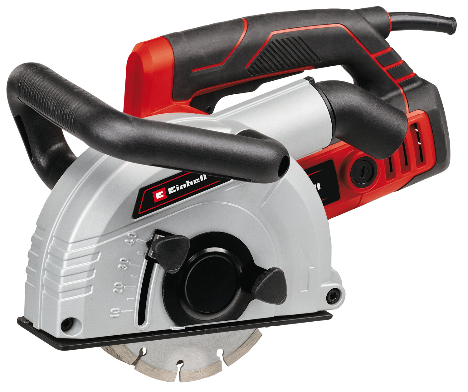 Einhell TE-MA 1700 falcsatorna-vágó, 1700 W, vágási szélesség beállítása akár 38 mm-ig, vágási mélység akár 40 mm-ig, lágyindítás, túlterhelésvédelem, 4 gyémánt vágókoronggal együtt