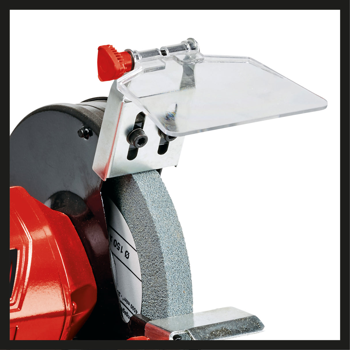 Polizor de banc cu disc dublu Einhell TC-BG 150 (150 W, pentru reparatii minore si majore, ajustari de forma si slefuire/rectificare initiala, disc de slefuit/rectificare grosier si fin K36/K60