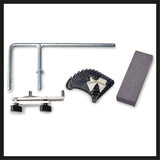 Slefuitor umed Einhell TC-WG 200, 125 W, rezervor de apa din inox, incl. piatra de slefuit, ghidaj unghiular, dispozitiv universal, disc de slefuit pentru piele, disc de slefuit umed