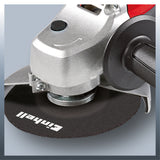 Einhell TC-AG 115 sarokcsiszoló 500 W, 12000 fordulat/perc, 115 mm-es tárcsaátmérő, tárcsavédő, tengelyretesz, lapos alumínium hajtóműfej