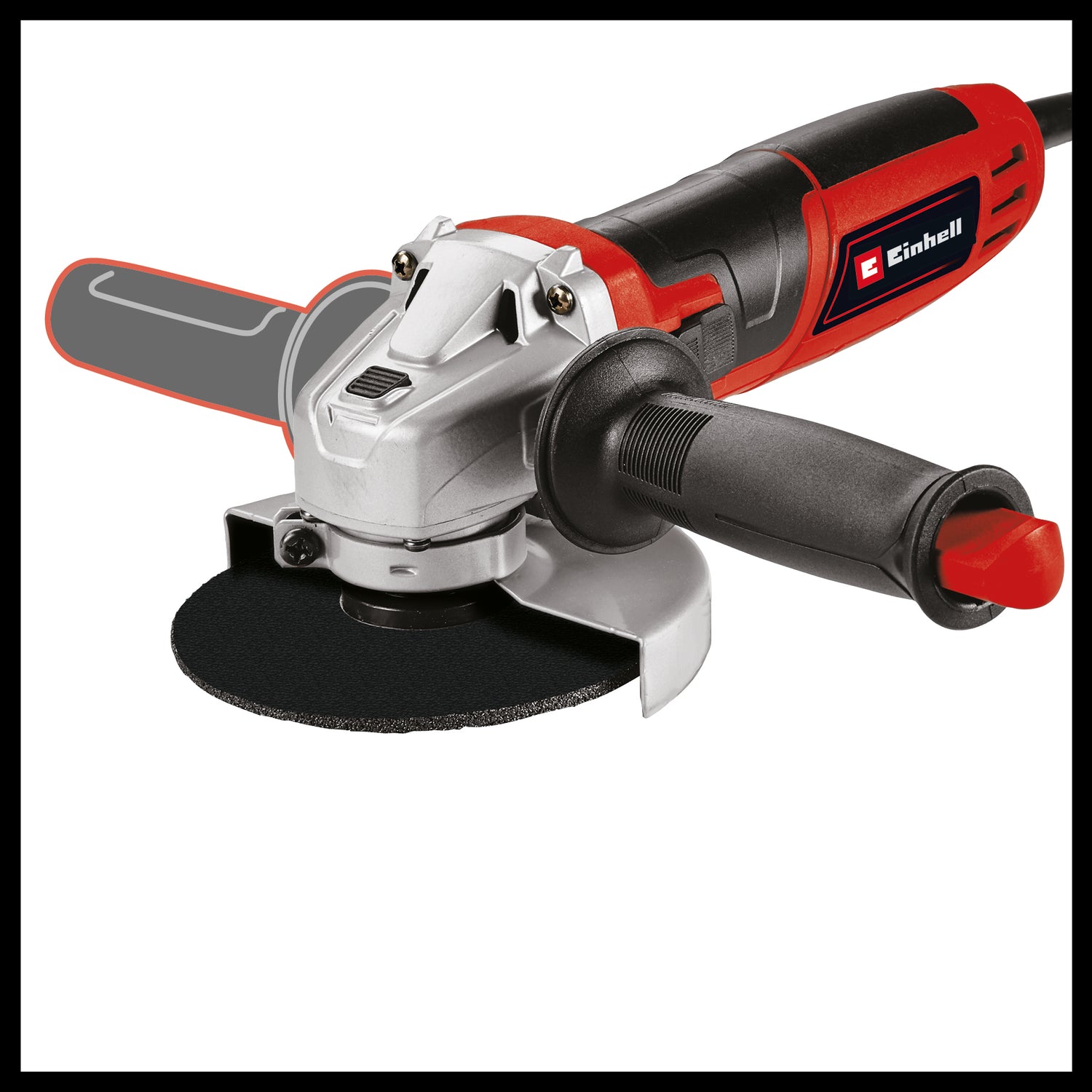 Kit polizor unghiular Einhell TC-AG 125/850, 850 W, 12.000 min-1, adancime maxima de taiere 28 mm, diametru max disc 125 mm, incl. 3 discuri de taiere, 1 disc de slefuit si 1 geanta Einhell