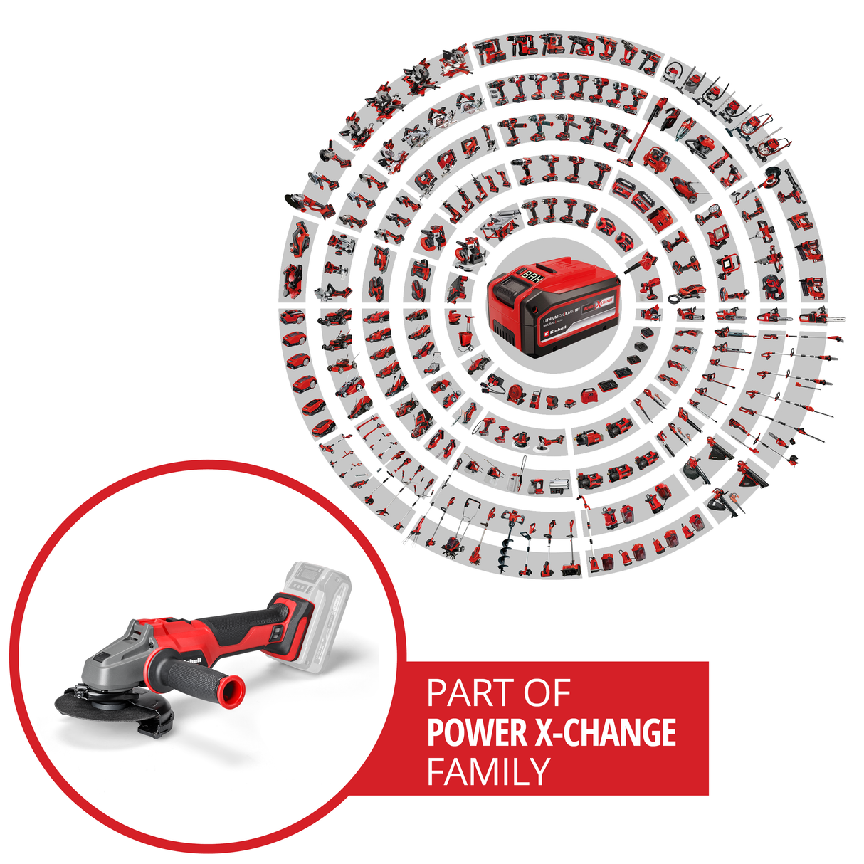 Einhell Professional AXXIO 18/115 Q Li-Solo Power X-Change akkus sarokcsiszoló, 18V, 700 W, 115 mm átmérőjű tárcsák, 28 mm vágási mélység, szénkefe nélküli motor, gyorszáras anya, vágókorong és akkumulátor nélkül