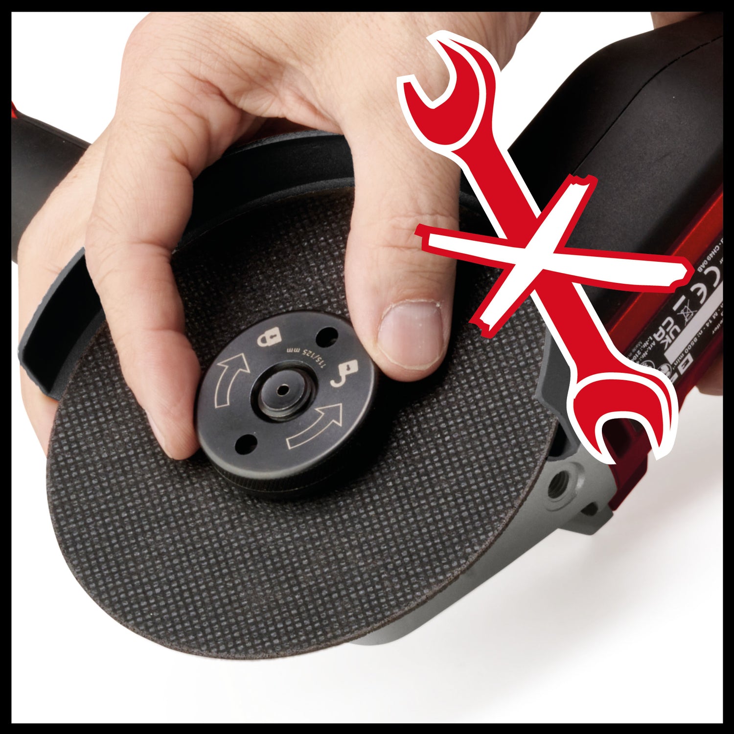 Einhell Professional AXXIO 18/115 Q Li-Solo Power X-Change akkus sarokcsiszoló, 18V, 700 W, 115 mm átmérőjű tárcsák, 28 mm vágási mélység, szénkefe nélküli motor, gyorszáras anya, vágókorong és akkumulátor nélkül