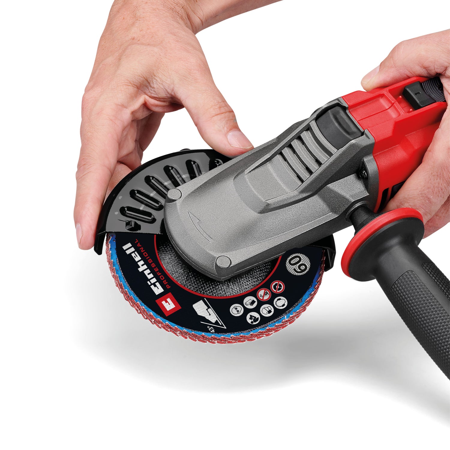 Einhell Professional TP-AG 18/125 F Li BL-Solo Power X-Change akkus laposfejű sarokcsiszoló (18 V, 700 W, 125 mm-es tárcsa, 33 mm-es vágási mélység, szénkefe nélküli, tartozékokkal, akkumulátor nélkül)