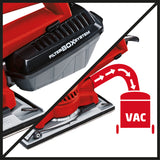 Slefuitor orbital Einhell TE-OS 2520 E, 250 W, 115x230 mm, reglare viteza, adaptor de aspirare, hartie abraziva cu arici P120
