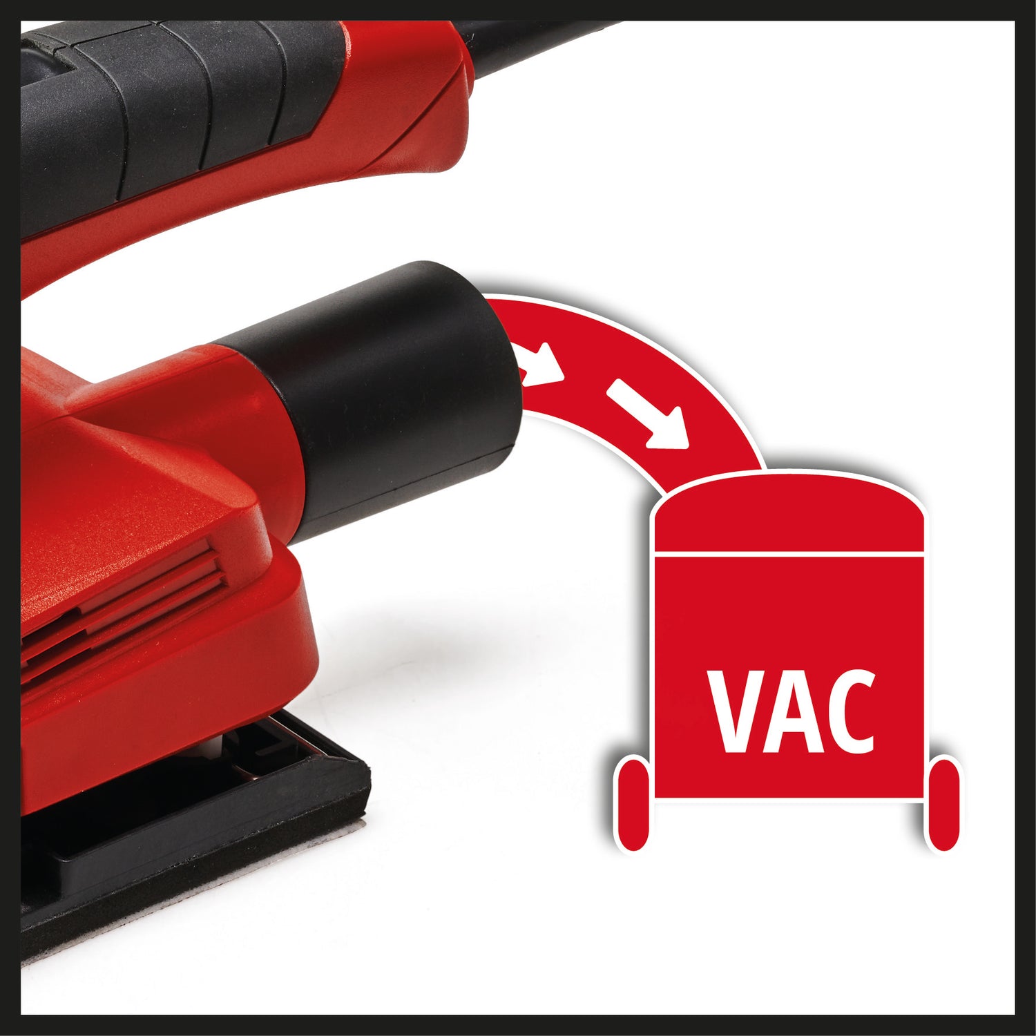 Slefuitor orbital Einhell TC-OS 1520, 150W, rata de vibratii de 23.000 rpm, dispozitiv de prindere si fixare cu arici, adaptor de extractie a prafului, incl. 3 buc. hartie abraziva