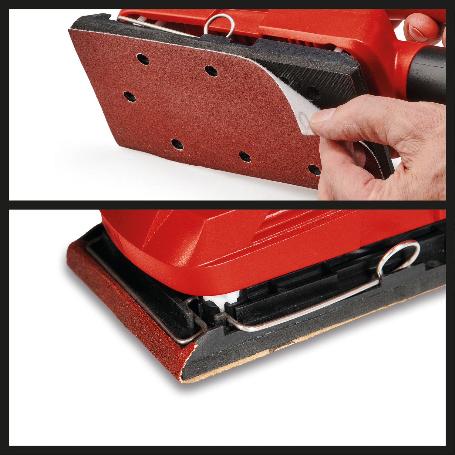 Slefuitor orbital Einhell TC-OS 1520, 150W, rata de vibratii de 23.000 rpm, dispozitiv de prindere si fixare cu arici, adaptor de extractie a prafului, incl. 3 buc. hartie abraziva