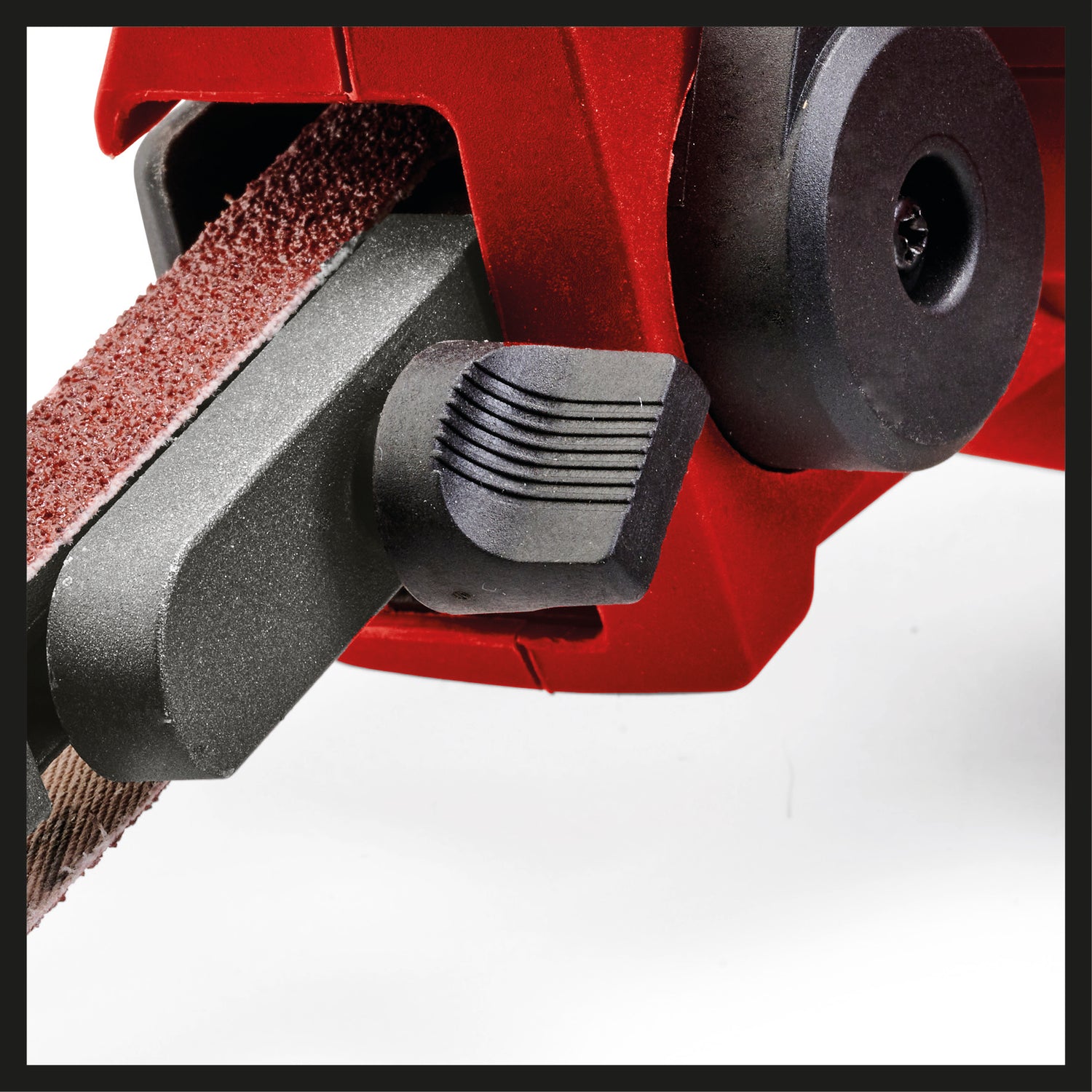 Slefuitor cu banda Einhell TC-BF 500 E, 500 wati, viteza de pana la 1.700 m/min, blocare anduranta, aspirare integrata a prafului, inclusiv 6 benzi abrazive