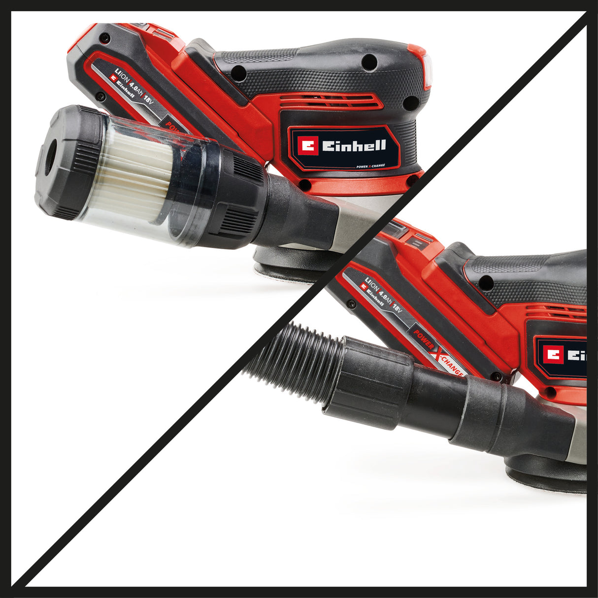 Slefuitor orbital fara fir Einhell Professional TP-RS 18/32 Li BL-Solo Power X-Change (18 V, fara perii, oscilatie 3.2 mm, talpa 125 mm, cu hartie abraziva, fara acumulator)