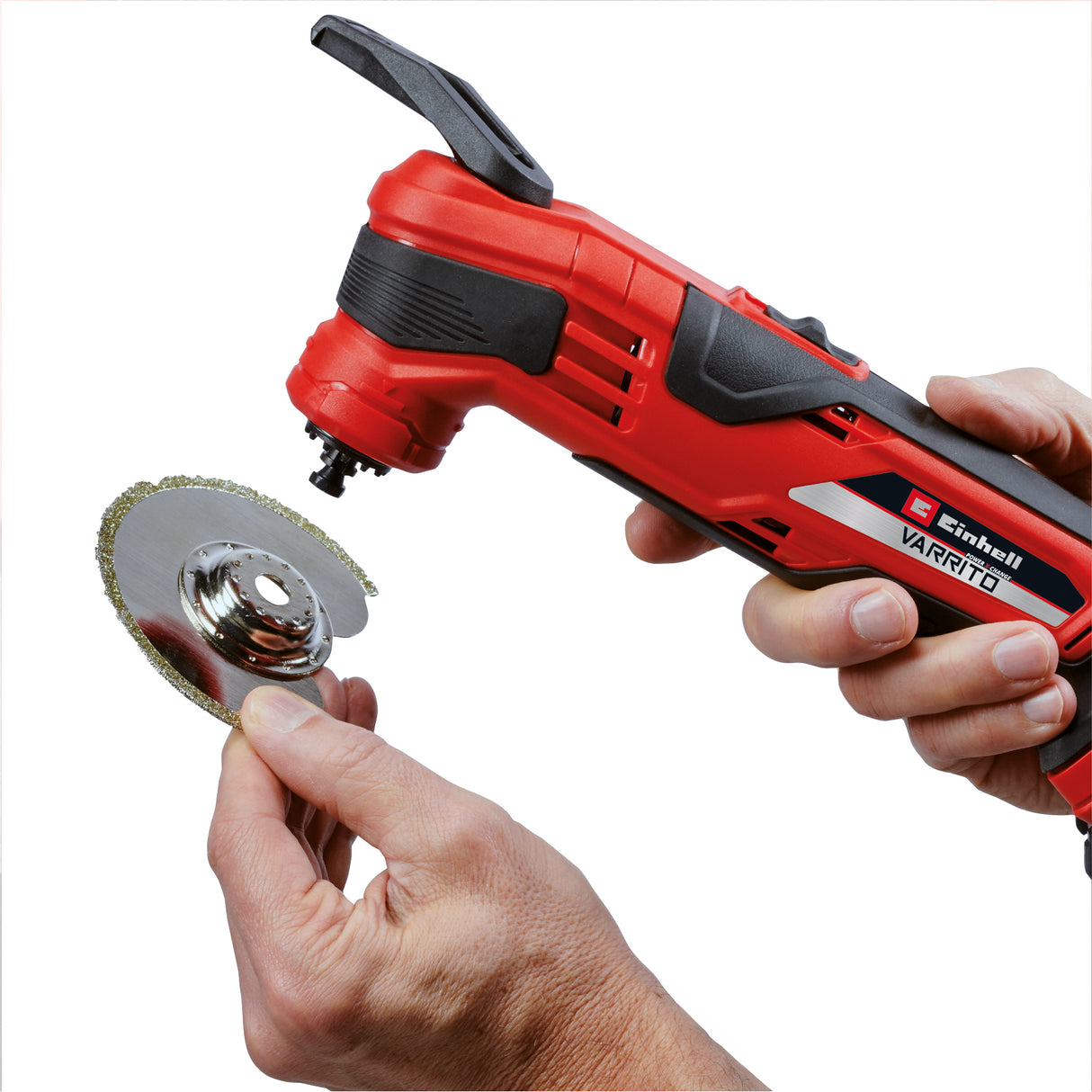 Einhell VARRITO Power X-Change akkus multifunkciós szerszám, Li-ion, 18 V, 22 000 - 40 000 fordulat/perc, elektronikus fordulatszám-szabályozás, gyorszáras rendszer, mágneses szerszámtartó, akkumulátor és töltő nélkül