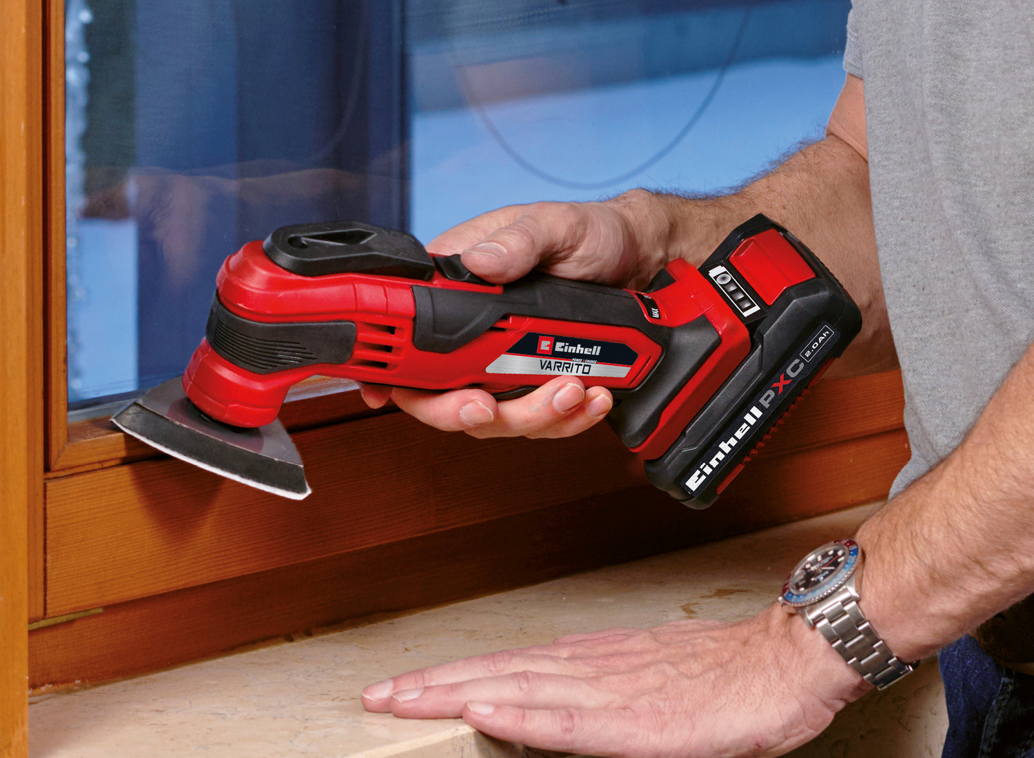 Unealta multifunctionala pe acumulator Einhell VARRITO Power X-Change, Li-Ion, 18 V, 22.000 pana la 40.000 rpm, control electronic al vitezei, sistem de fixare rapida, suport magnetic pentru scule, fara baterie si incarcator