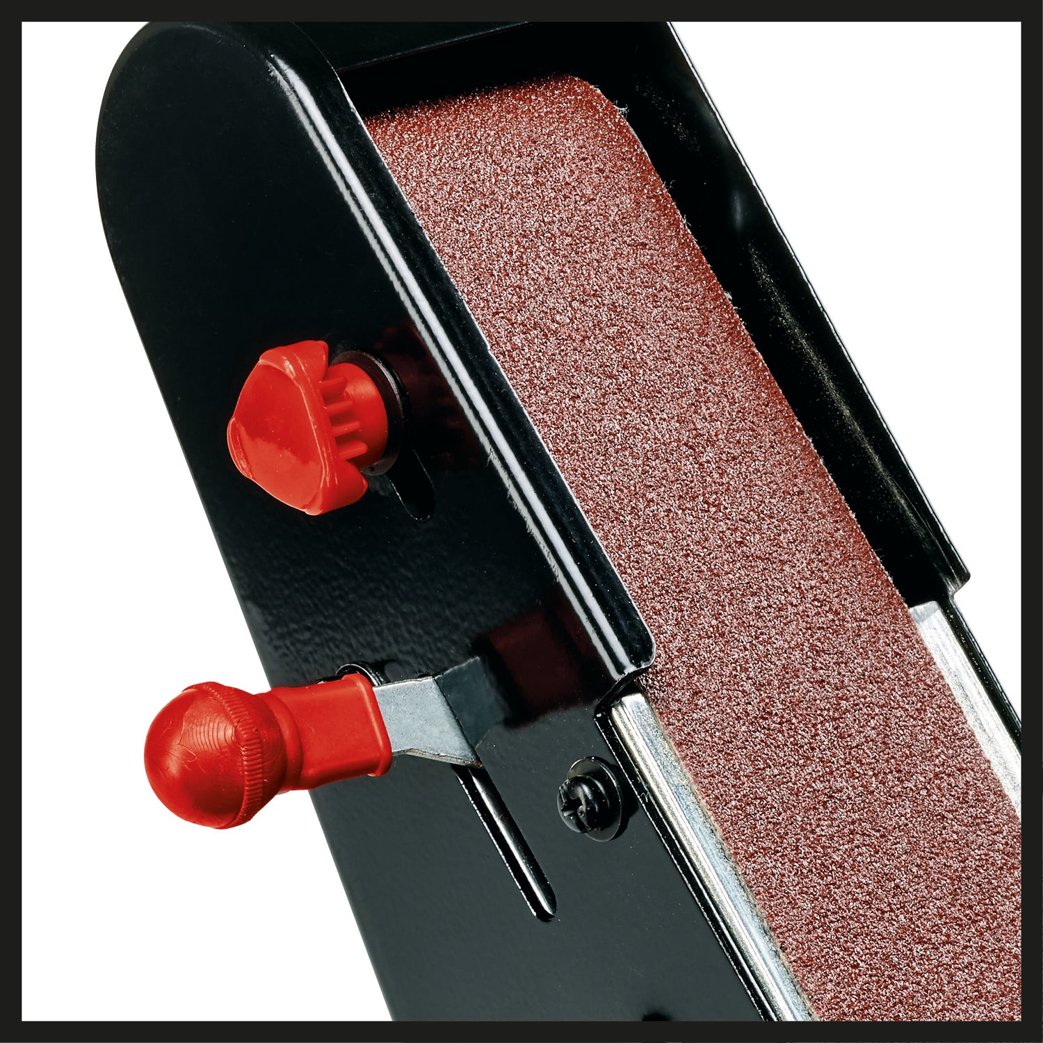 Polizor si slefuitor cu banda verticala Einhell TC-US 350, 350 W, functie banda abraziva si disc abraziv, capac de protectie, fereastra de protectie impotriva scanteilor, disc abraziv grosier + banda abraziva/slefuitoare