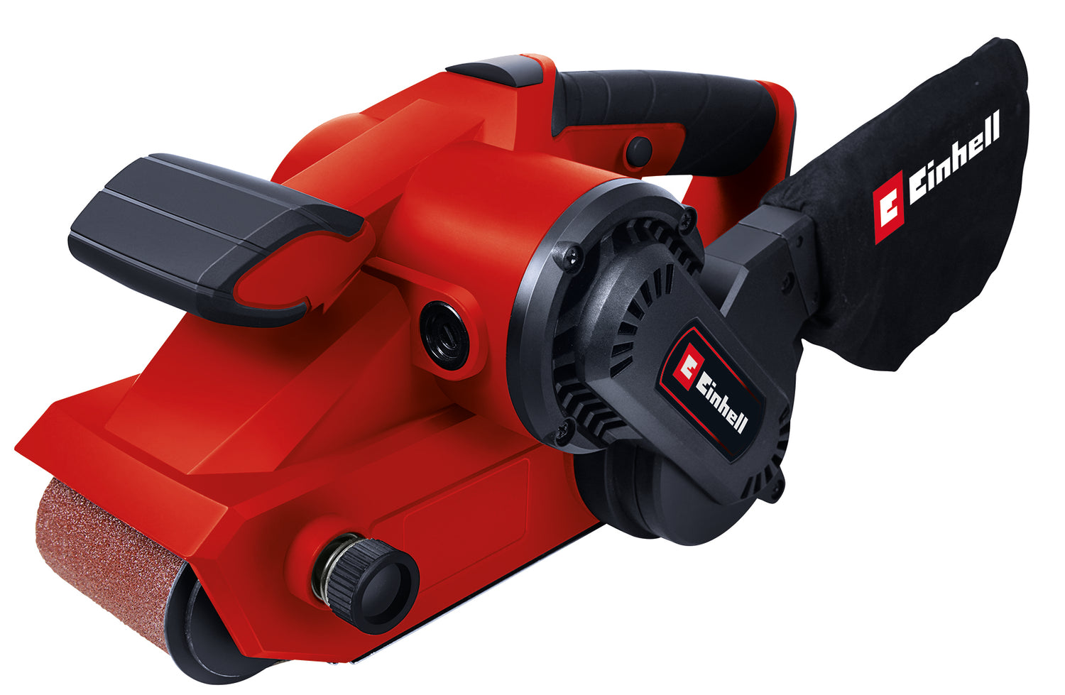 Slefuitor cu banda Einhell TC-BS 8038 (800 W, deplasare precisa a benzii cu reglare fina, insertie de protectie ceramica, maner suplimentar, iesire integrata de aspirare a prafului, incl. banda de slefuit