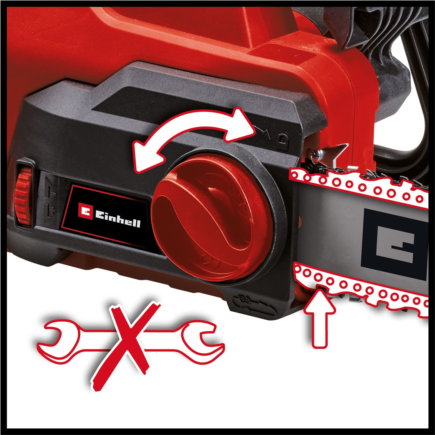 Drujba electrica Einhell GC-EC 1935 (1900 W, lungime de taiere 32,5 cm, viteza lant 15,5 m/secunda, lubrifiere automata a lantului, protectie la recul cu frana de lant