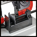 Einhell TE-MB 18/127 U Li-Solo Power X-Change akkus szalagfűrész, 18V, vágási magasság 115 mm, vágási szélesség 127 mm, talp, LED világítás, 2x fűrészszalaggal, akkumulátor nélkül