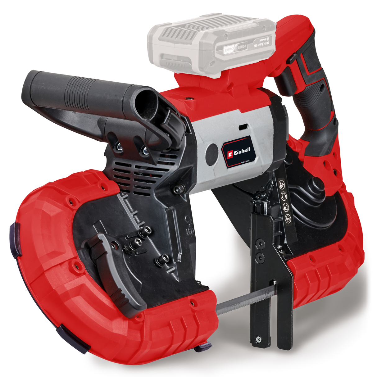Fierastrau cu banda pe acumulator Einhell TE-MB 18/127 Li-Solo Power X-Change , 18V, inaltime de taiere 115 mm, latime de taiere 127 mm, lumina LED, incl. 2x benzi de Fierastrau pentru metal, fara acumulator