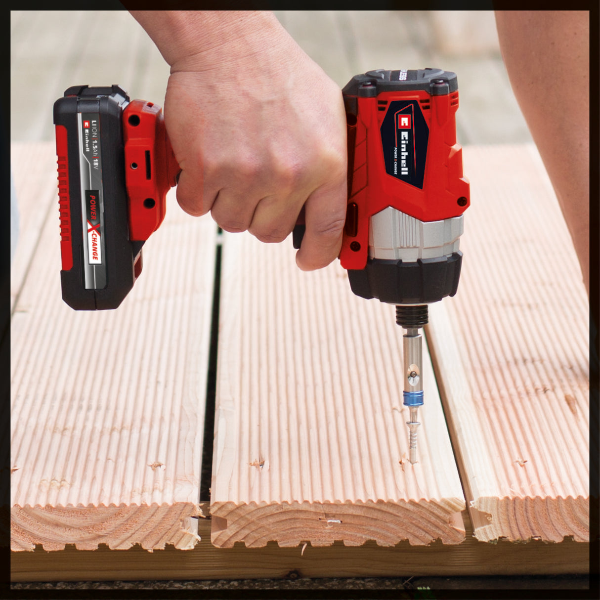 Einhell TE-CI 18/1 Li-Solo Power X-Change akkus ütvecsavarozó, Li-ion, 18V, 0-2300 ford./perc, erős maximális nyomaték 140 Nm, elektronikus fordulatszám-szabályozás, akkumulátor és töltő nélkül