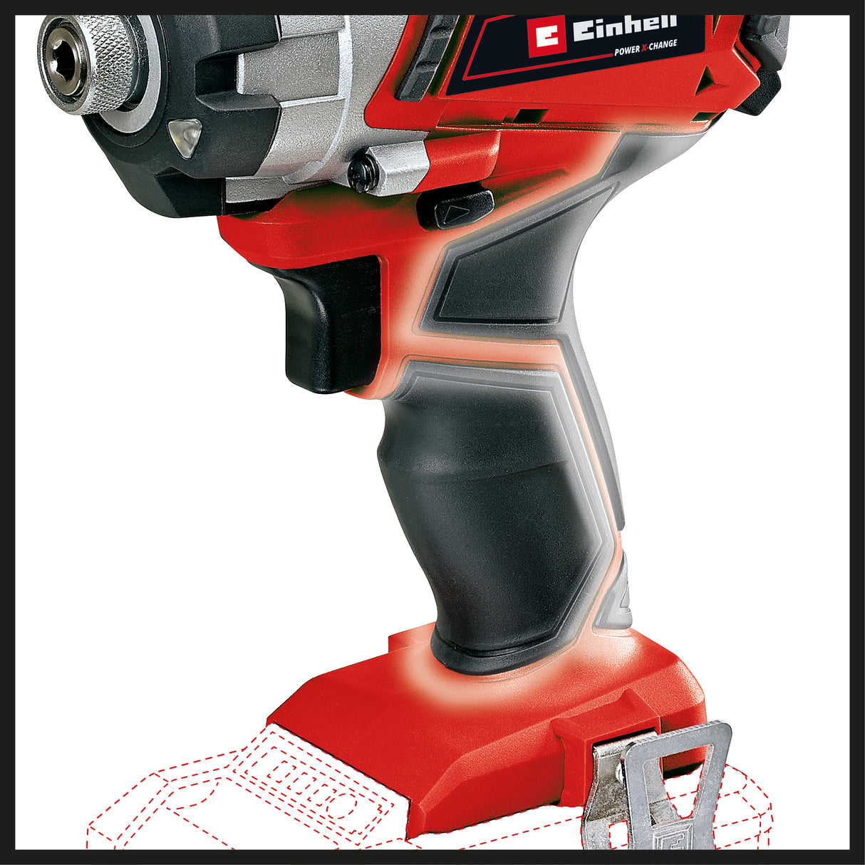 Einhell TE-CI 18/1 Li-Solo Power X-Change akkus ütvecsavarozó, Li-ion, 18V, 0-2300 ford./perc, erős maximális nyomaték 140 Nm, elektronikus fordulatszám-szabályozás, akkumulátor és töltő nélkül