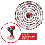 Einhell Professional TP-CW 18 Li BL Solo Power X-Change akkus ütvecsavarozó, 18 V, 215 Nm, szénkefe nélküli, külső négyszöghajtású, bitadapterrel, LED lámpával, akkumulátor nélkül