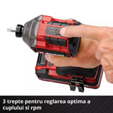 Surubelnita cu impact fara fir Einhell TP-CI 18/250-C Li BL-Solo PXC,18 V, 250 Nm, Brushless, hexagon 1/4", LED, fara acumulator - imagine 7