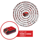 Einhell eredeti 18 V-os 3,0 Ah-s, tömített Power X-Change PLUS akkumulátor (18 V, víz és por ellen védett, IP57 védettség, minden PXC készülékkel kompatibilis, töltő nélkül).