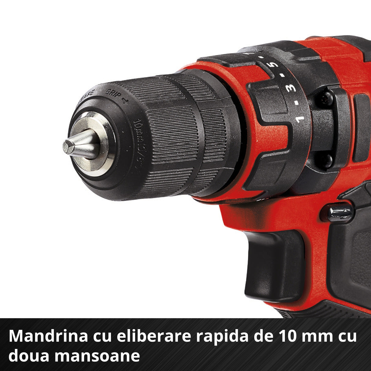 Masina de gaurit si insurubat (bormasina) pe acumulator Einhell TC-CD 18/35 Li-Solo Power X-Change, Li-Ion, 18 V, 550 rpm, 35 Nm, mandrina de 10 mm, fara baterie si incarcator
