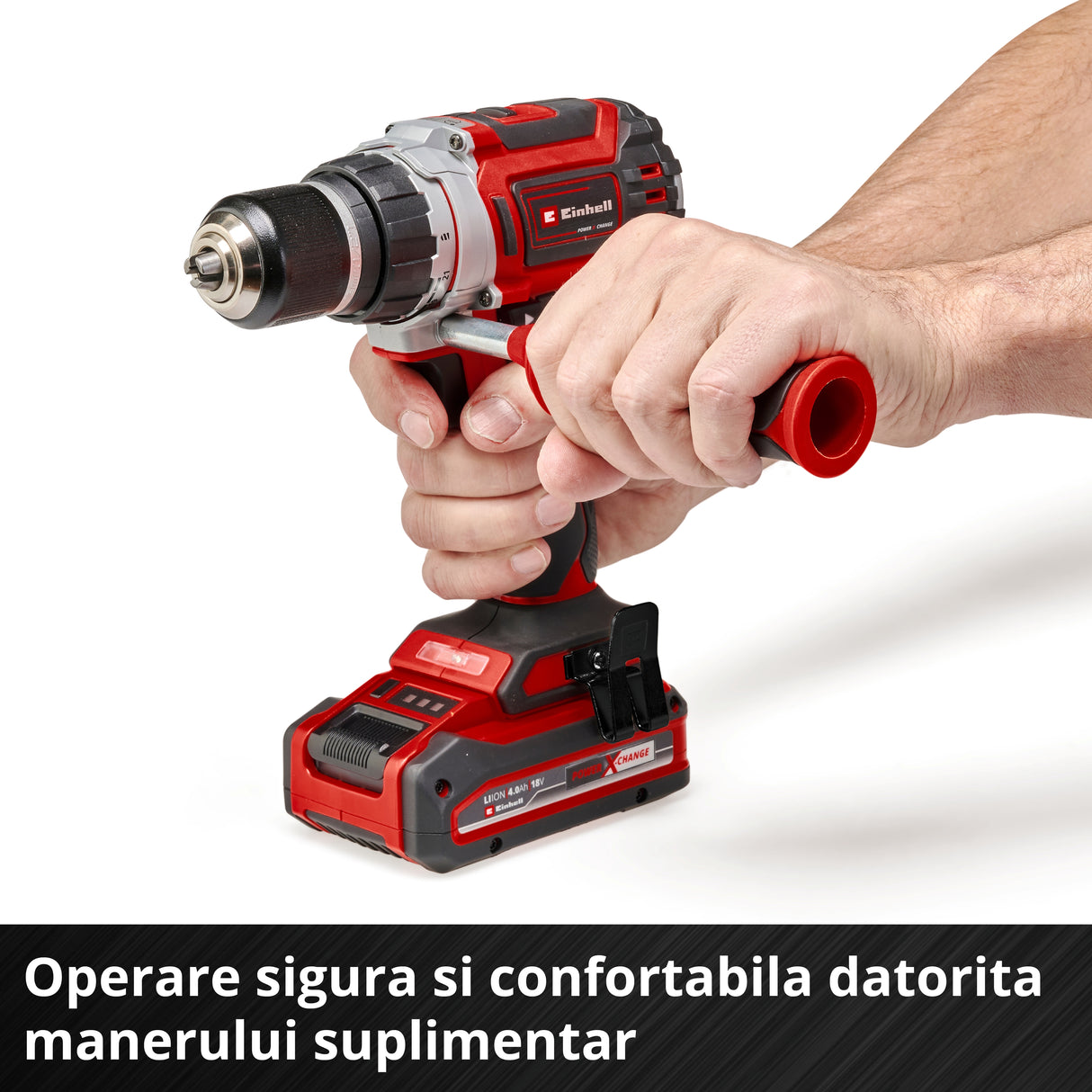 Masina de gaurit si insurubat (bormasina) pe acumulator Einhell Professional TP-CD 18/60 Li BL - Solo Power X-Change, Li-ion, 18 V, motor fara perii, mandrina metalica de gaurit de 13 mm, cutie de viteze cu 2 trepte, livrata fara acumulator sau incarcator