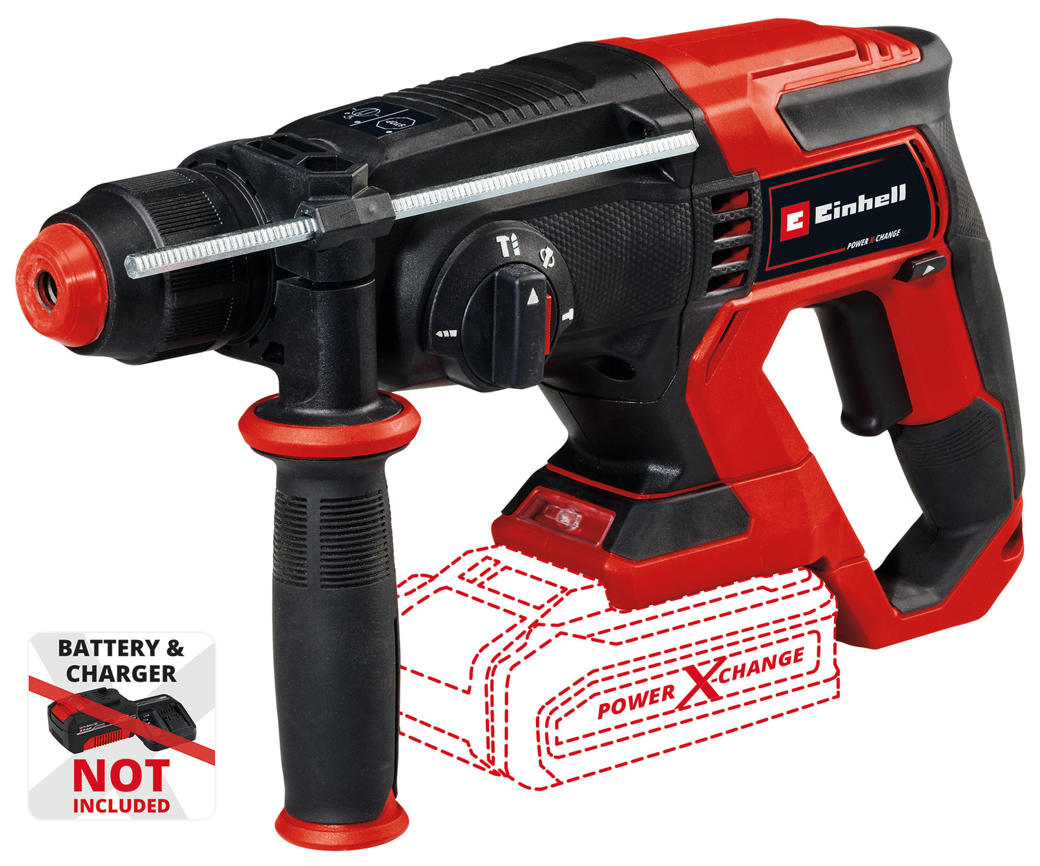 Einhell TE-HD 18/20 Li-Solo Power X-Change akkus fúrókalapács (18 V, 1,8 J, 20 mm-es betonfúrási teljesítmény, 4750 fordulat/perc, maximális fúrási sebesség, SDS plus, akkumulátor nélkül)